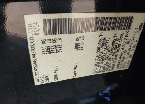 2014 Nissan Maxima 3.5 Sv z USA, uszkodzony, nr VIN 1N4AA5AP6EC482785